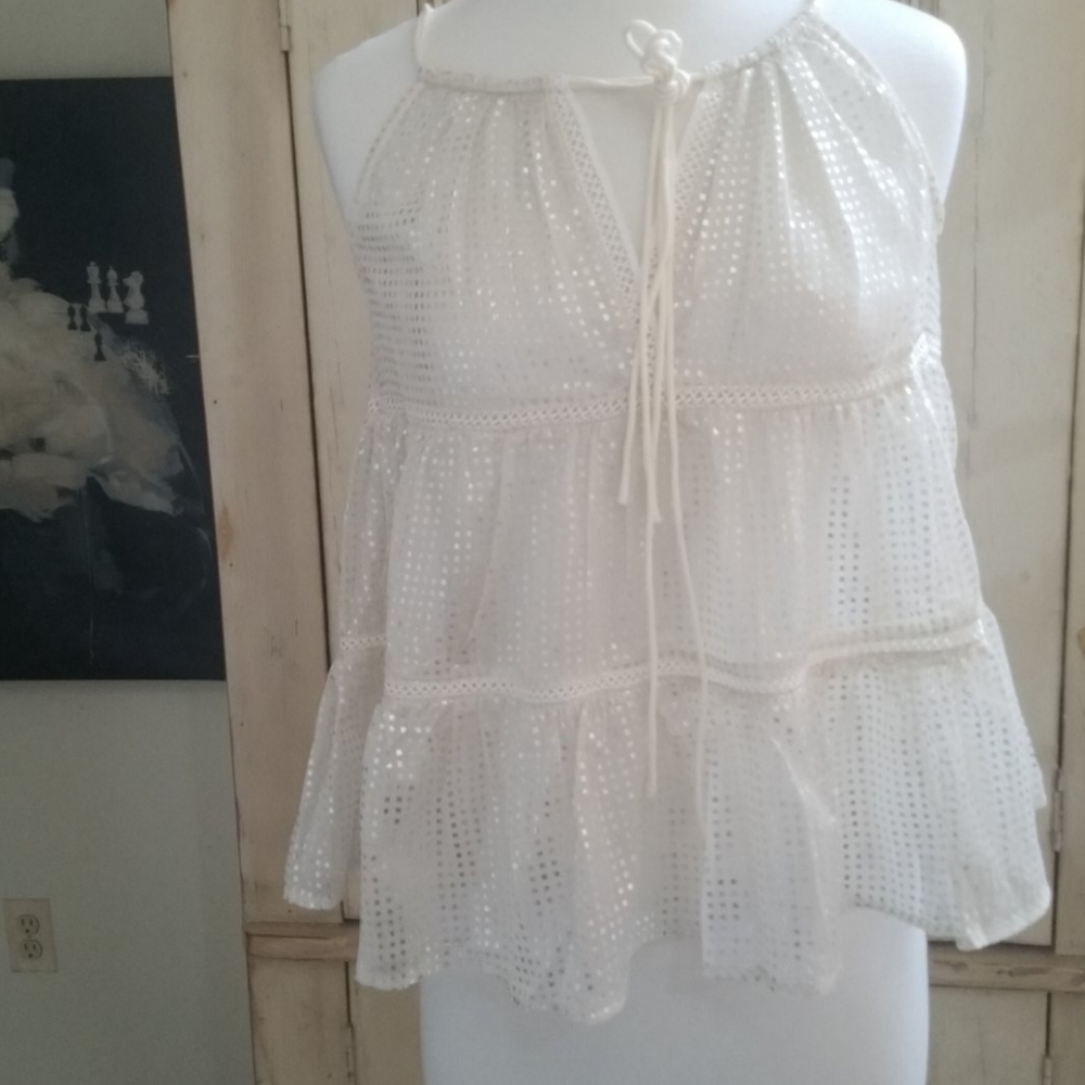 Spaghetti strap trapeze top